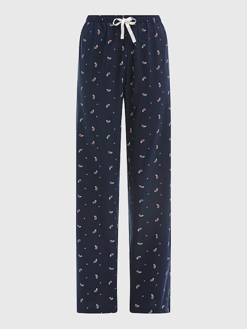 Blue Tommy Hilfiger Exclusive Organic Cotton Print Women's Pants | TH903RQJ