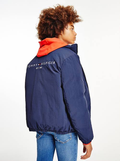 Blue Tommy Hilfiger Exclusive Reversible Down Girls' Jackets | TH273NXD