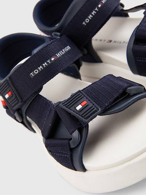 Blue Tommy Hilfiger Fabric Strap Boys' Sandals | TH943UHJ