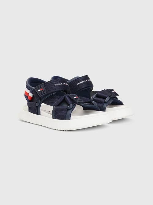 Blue Tommy Hilfiger Fabric Strap Boys\' Sandals | TH943UHJ