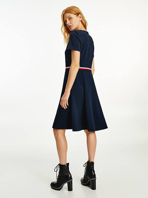 Blue Tommy Hilfiger Fit And Flare Women's Dress | TH913MOL