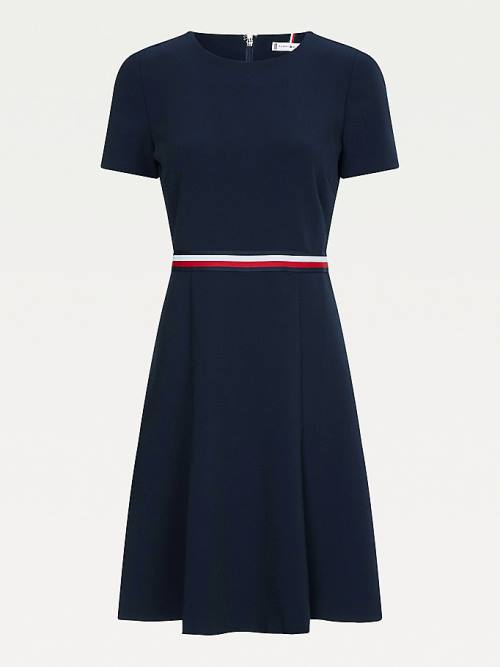 Blue Tommy Hilfiger Fit And Flare Women's Dress | TH913MOL