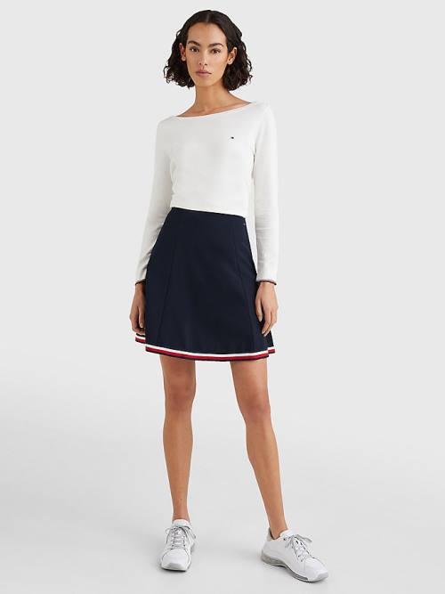 Blue Tommy Hilfiger Fit And Flare Women's Skirts | TH961BAU