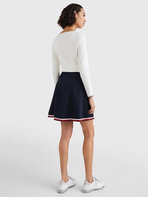 Blue Tommy Hilfiger Fit And Flare Women's Skirts | TH961BAU