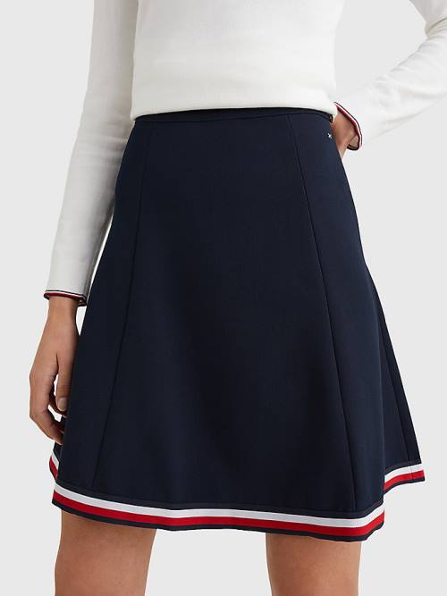 Blue Tommy Hilfiger Fit And Flare Women\'s Skirts | TH961BAU