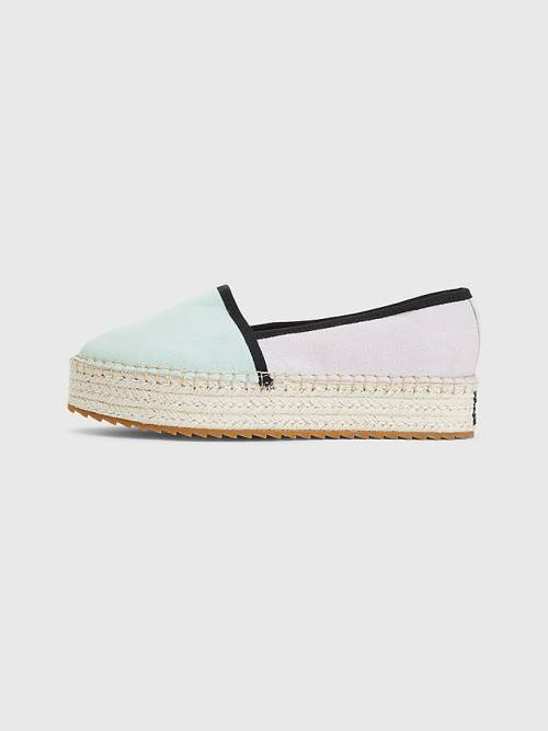 Blue Tommy Hilfiger Flatform Espadrilles Women's Loafers | TH270IZG