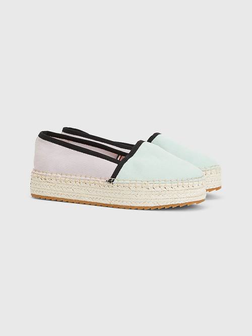 Blue Tommy Hilfiger Flatform Espadrilles Women\'s Loafers | TH270IZG