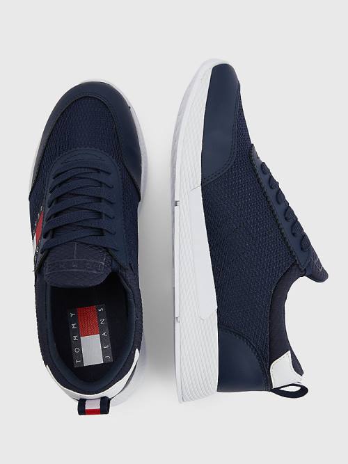 Blue Tommy Hilfiger Flexi Knitted Women's Sneakers | TH964CYU