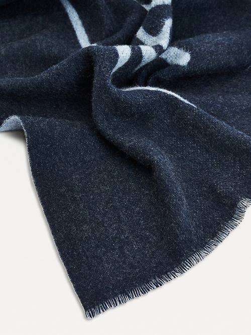 Blue Tommy Hilfiger Fresh Signature Women's Scarves | TH340YDJ