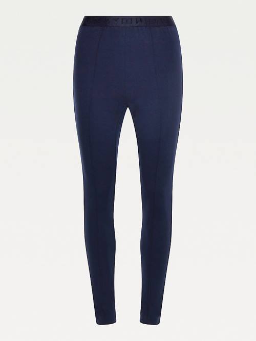 Blue Tommy Hilfiger High Rise Full Length Women's Leggings | TH536OJD