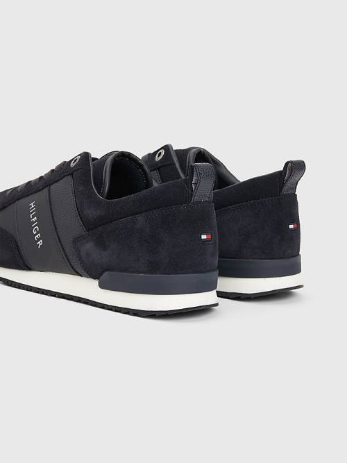 Blue Tommy Hilfiger Iconic Lace-Up Men's Sneakers | TH745LWX