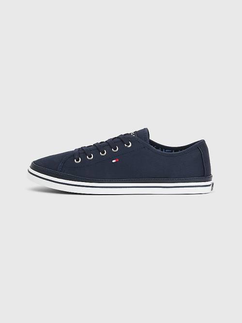 Blue Tommy Hilfiger Iconic Logo Women's Sneakers | TH923TEZ