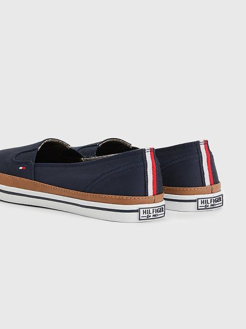 Blue Tommy Hilfiger Iconic Slip-On Women's Sneakers | TH314VYC