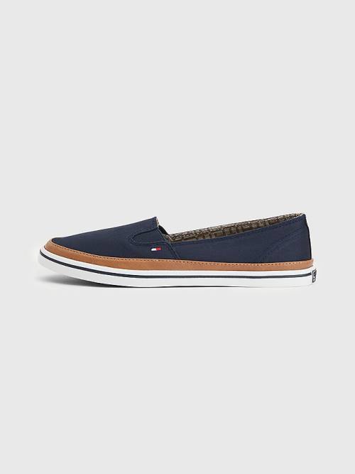 Blue Tommy Hilfiger Iconic Slip-On Women's Sneakers | TH314VYC