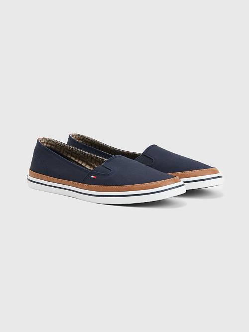 Blue Tommy Hilfiger Iconic Slip-On Women\'s Sneakers | TH314VYC