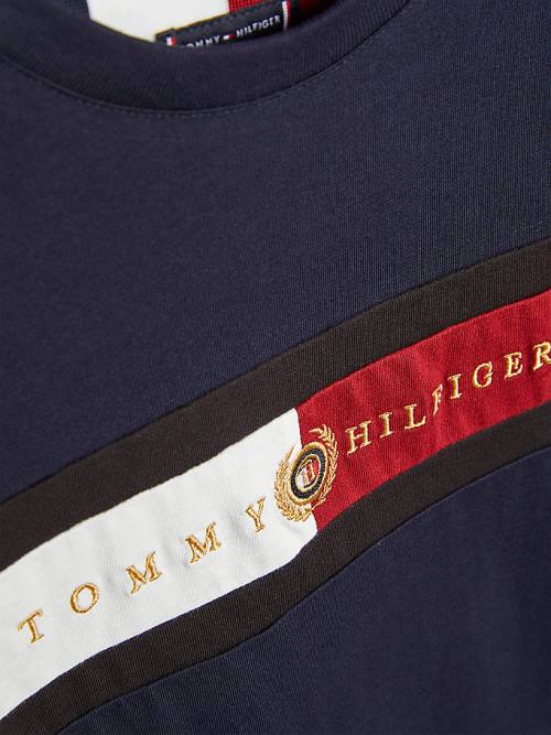 Blue Tommy Hilfiger Icons Organic Cotton Logo Boys' T Shirts | TH236INO