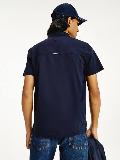 Blue Tommy Hilfiger Icons Organic Cotton Regular Fit Men's Polo Shirts | TH568HFA