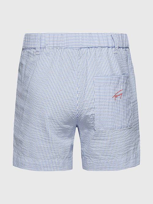 Blue Tommy Hilfiger Ithaca Stripe Girls' Shorts | TH760XWM