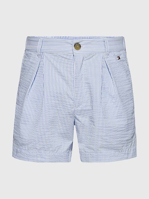 Blue Tommy Hilfiger Ithaca Stripe Girls\' Shorts | TH760XWM