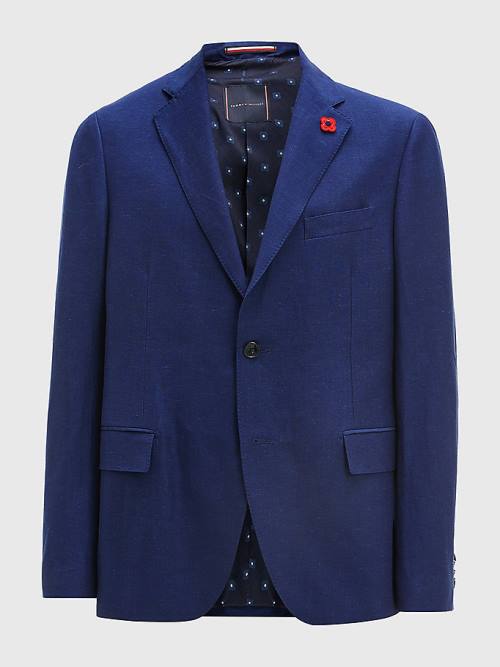 Blue Tommy Hilfiger Lardini Slim Fit Men's Suits | TH843PZM