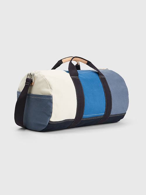 Blue Tommy Hilfiger Large Canvas Duffle Men's Bags | TH046KCX