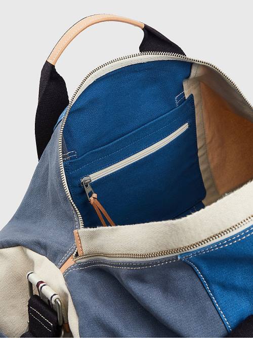 Blue Tommy Hilfiger Large Canvas Duffle Men's Bags | TH046KCX