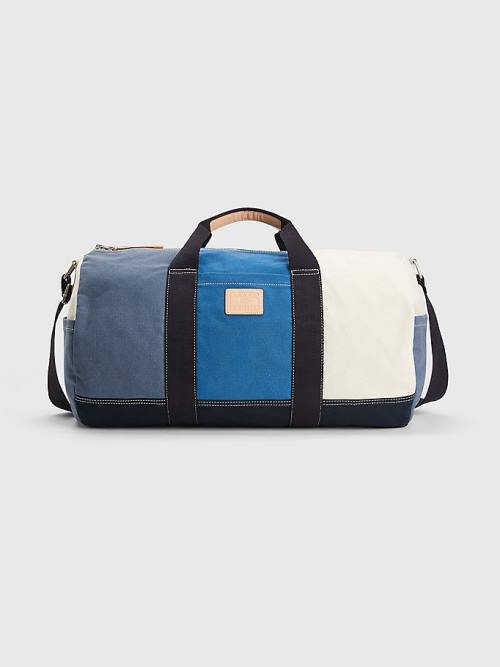 Blue Tommy Hilfiger Large Canvas Duffle Men\'s Bags | TH046KCX