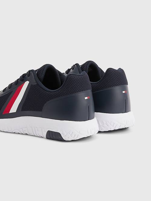 Blue Tommy Hilfiger Lightweight Knit Men's Sneakers | TH835GUV