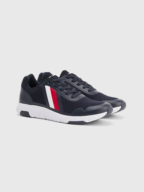 Blue Tommy Hilfiger Lightweight Knit Men\'s Sneakers | TH835GUV