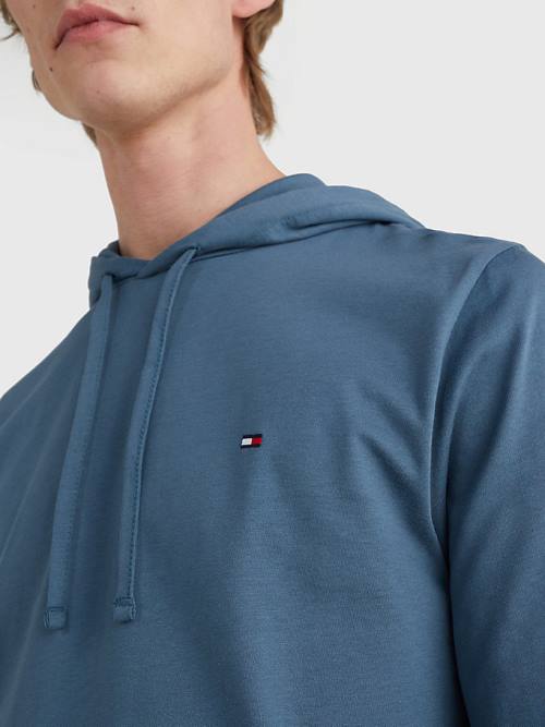 Blue Tommy Hilfiger Lightweight Men's Hoodie | TH418PEZ