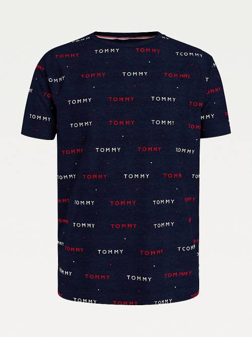 Blue Tommy Hilfiger Logo Embroidery Men's Pyjamas | TH581EBG