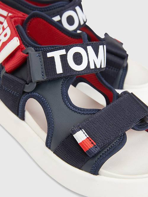 Blue Tommy Hilfiger Logo Strap Boys' Sandals | TH350NIL