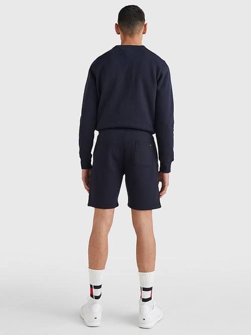 Blue Tommy Hilfiger Logo Sweat Men's Shorts | TH143YUQ