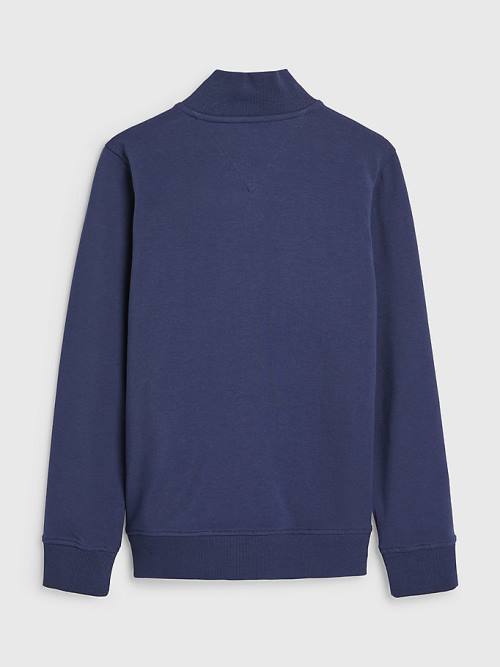 Blue Tommy Hilfiger Logo Tape Track Boys' Sweatshirts | TH058QSF