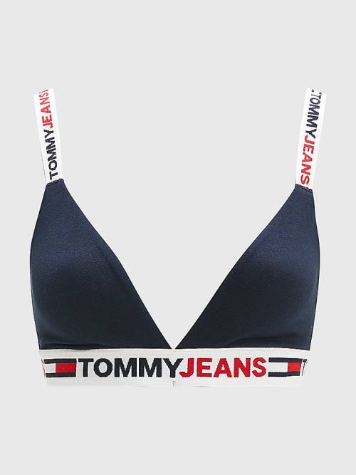 Blue Tommy Hilfiger Logo Underband Triangle Bra Women's Underwear | TH901XMQ