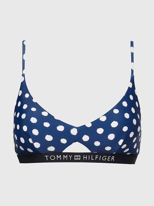 Blue Tommy Hilfiger Logo Waistband Bikini Bralette Women's Swimwear | TH834BSA