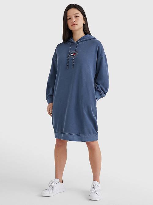 Blue Tommy Hilfiger Logo Women's Dress | TH149LXZ