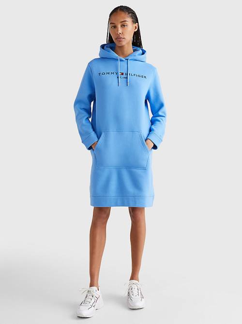 Blue Tommy Hilfiger Logo Women's Dress | TH193GSR