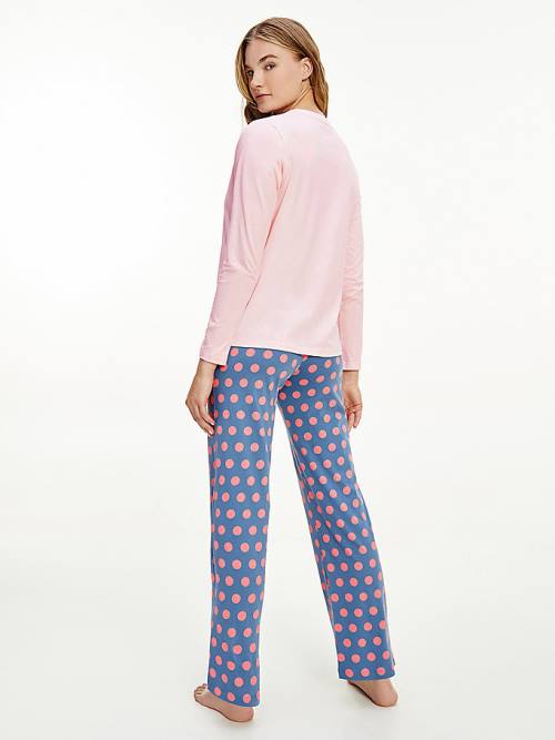 Blue Tommy Hilfiger Long Sleeve Set Women's Pyjamas | TH795YAG