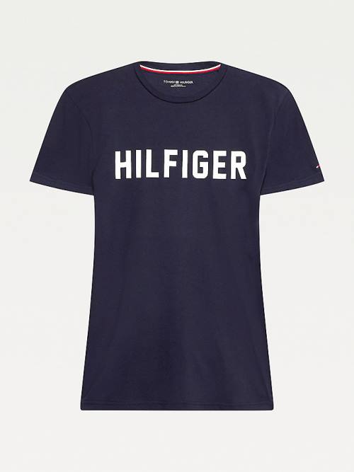 Blue Tommy Hilfiger Lounge Logo Organic Cotton Men's Pyjamas | TH157CBL