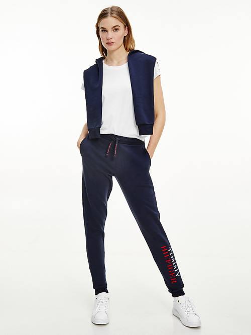 Blue Tommy Hilfiger Lounge Ultra Soft Logo Joggers Women's Pants | TH275XUE