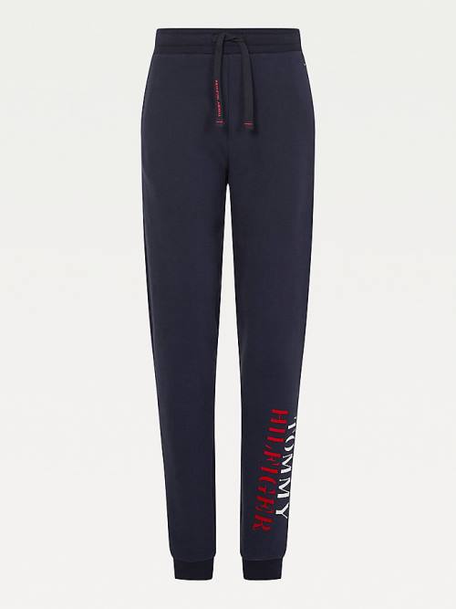 Blue Tommy Hilfiger Lounge Ultra Soft Logo Joggers Women's Pants | TH275XUE