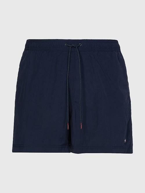 Blue Tommy Hilfiger Mid Length Drawstring Shorts Men's Swimwear | TH185JTX