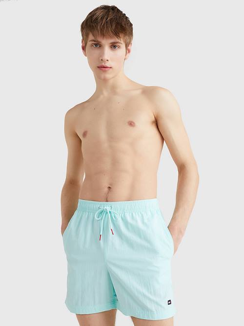 Blue Tommy Hilfiger Mid Length Drawstring Shorts Men's Swimwear | TH659FBR