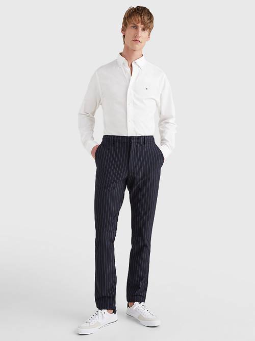 Blue Tommy Hilfiger Modern Bleecker Stripe Slim Men's Pants | TH580AXZ