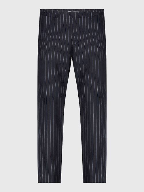 Blue Tommy Hilfiger Modern Bleecker Stripe Slim Men's Pants | TH580AXZ