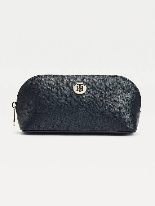 Blue Tommy Hilfiger Monogram Makeup Bag Gift Set Women's Hats | TH931GCI