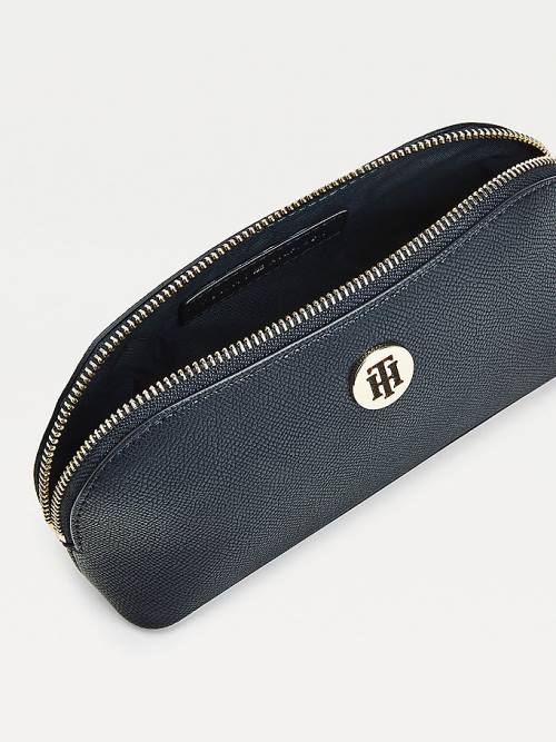 Blue Tommy Hilfiger Monogram Makeup Bag Gift Set Women's Hats | TH931GCI