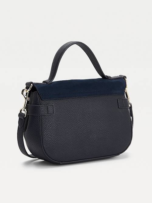 Blue Tommy Hilfiger Monogram Plaque Crossover Women's Bags | TH204MRL