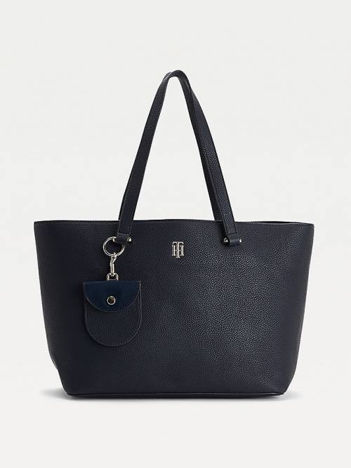 Blue Tommy Hilfiger Monogram Plaque Tote Women\'s Bags | TH362WYS